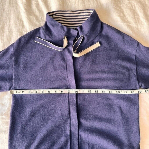 Olsen Women’s Snap Button Mock Neck Sweater Size 4 XS Blue Soft New - Picture 14 of 14